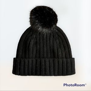 J.Crew ribbed Pom Pom beanie